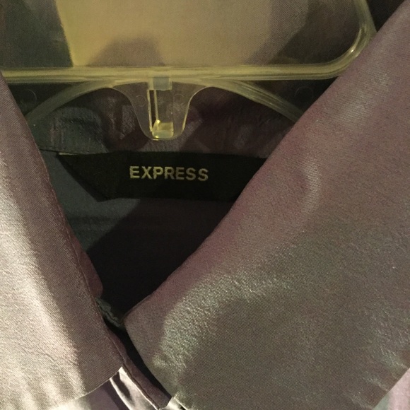 STUNNING IRIDESCENT EXPRESS FITTED SHIRT NWOT - Picture 3 of 8